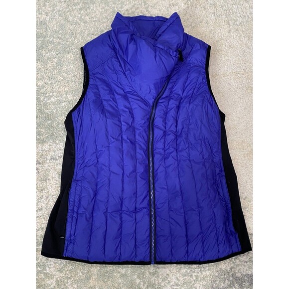 Women’s Calvin Klein Performance Down Puffer Vest Size 1X Ivory Asymmetrical Zip - Picture 1 of 5